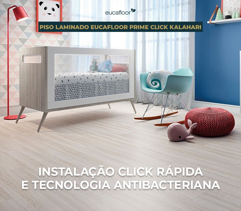 Piso Laminado Eucafloor Prime Click Carvalho Canela