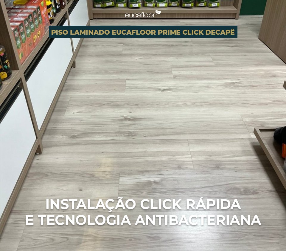 Piso Laminado Eucafloor Prime Click Carvalho Canela