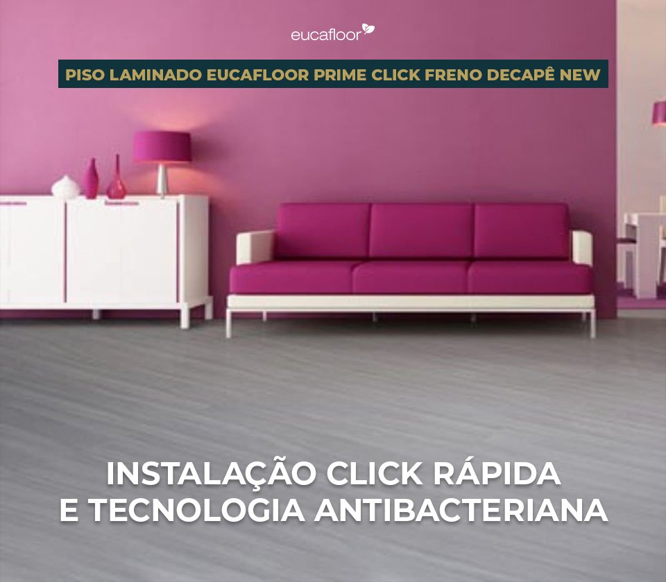 Piso Laminado Eucafloor Prime Click Carvalho Canela