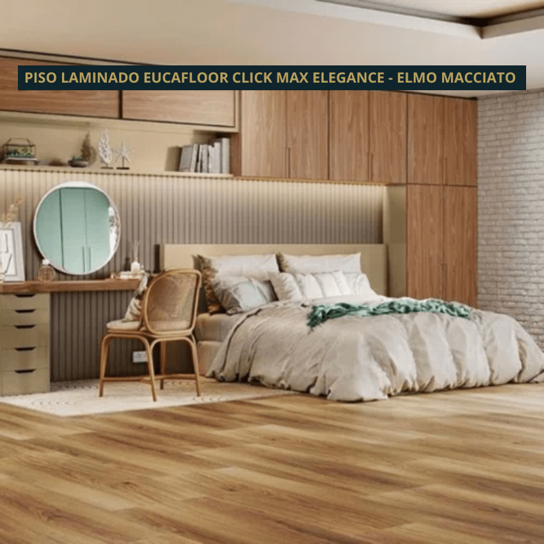 Piso Laminado Eucafloor Click Max Elegance Elmo Macciato 3,87m²