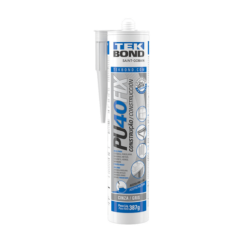 Adesivo Selante PU 40 Fix Cinza Tekbond 387g / 280ml