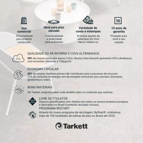 Carpete Tarkett Desso Essence Roots Placas 50x50cm Cx 5m² - ref. 712137002