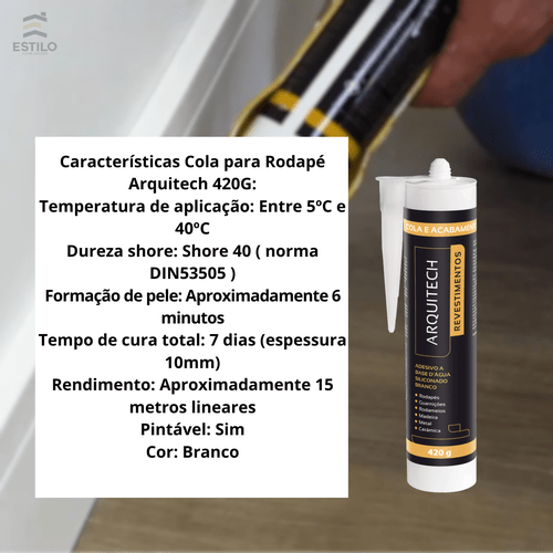 Cola Rodapé Arquitech 420 Gr