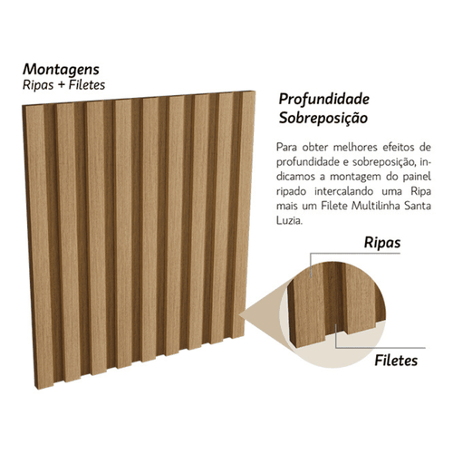 Filete Cumaru de Poliestireno c/ duas unidades 2,80m - 23,5 x 8mm