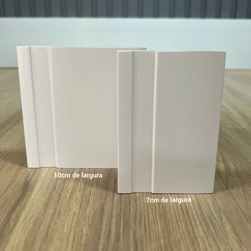Guarnição Poliestireno Frisada Branco 07cm x 1,5cm Br 2,40m - Estilo Revestimentos