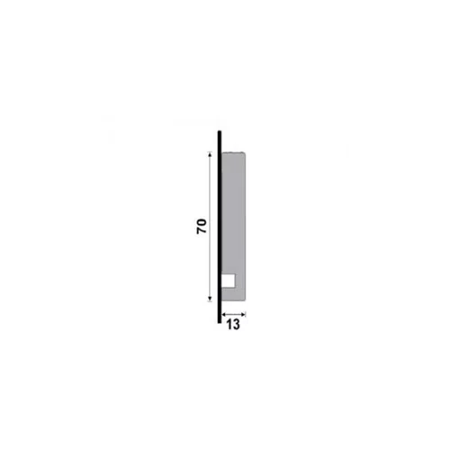 Guarnição Poliestireno Santa Luzia 451 Branco Liso 70 x 13mm Br 2,40m