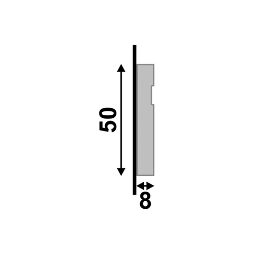 Guarnição Poliestireno Santa Luzia LEV52 Branco Frisado 05cm Br 2,40m