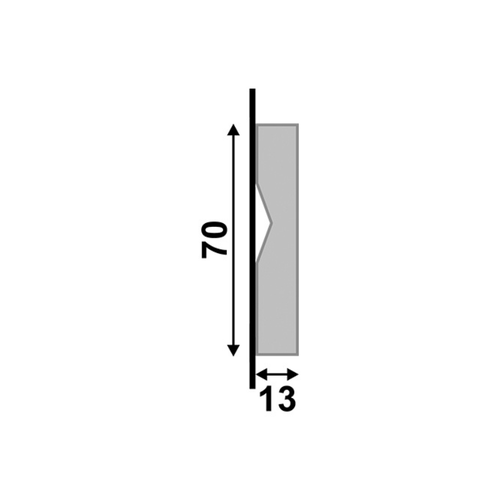 Guarnição Poliestireno Santa Luzia LEV71 Branco Liso 07cm Br 2,40m