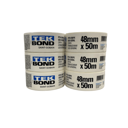Kit 06 Fita Crepe Tekbond 48mm x 50m