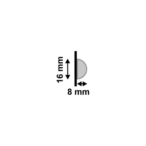 Meia Curva De Poliestireno 597 Santa Luzia 16mm - Branco c/ 2 un