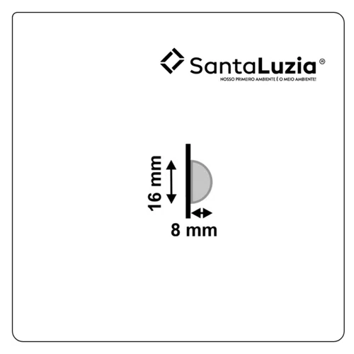 Meia Curva De Poliestireno 597 Santa Luzia 16mm - Champanhe c/ 2 un