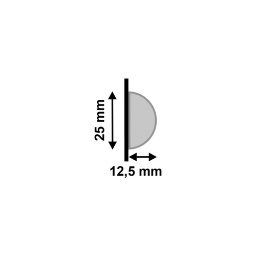 Meia Curva De Poliestireno 598 Santa Luzia 25mm - Branco c/ 2 un