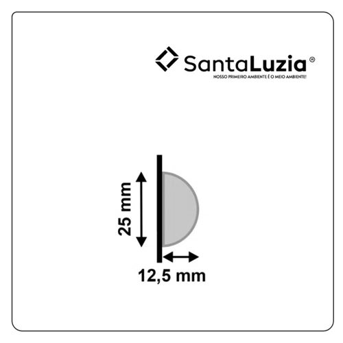Meia Curva De Poliestireno 598 Santa Luzia 25mm - Champanhe c/ 2 un