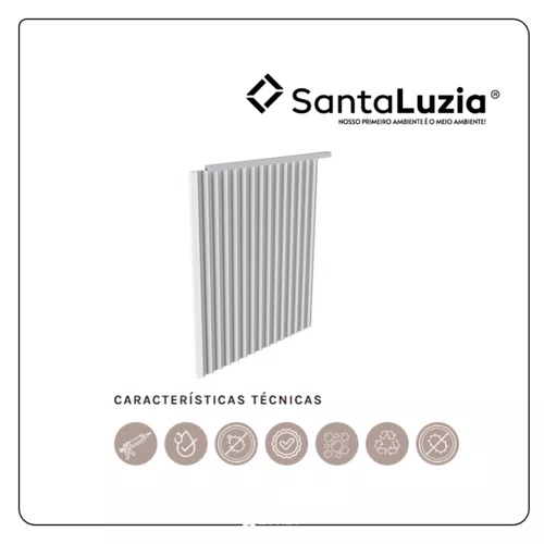 Painel Gizé 144 Santa Luzia Br 14cm - Branco