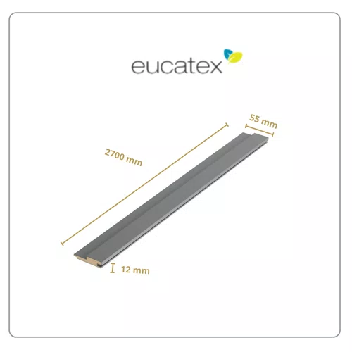 Painel Ripado Eucatex RU Cinza Supremo cx 6 und - BR 2,70m