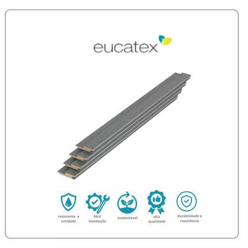 Painel Ripado Eucatex RU Cinza Supremo cx 6 und - BR 2,70m