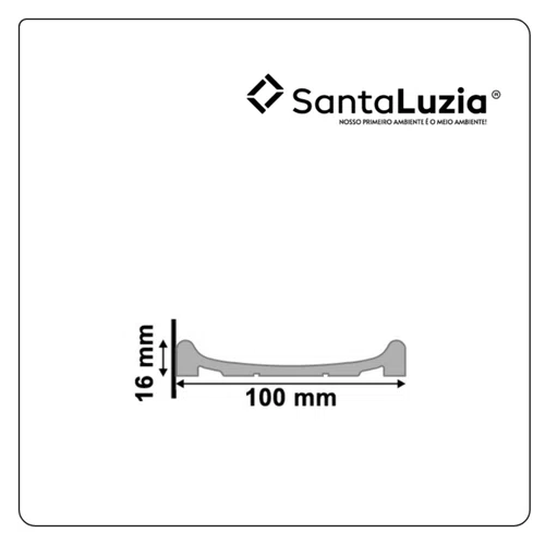 Painel Ubá Santa Luzia em Poliestireno Barra 2,80m - Carvalho