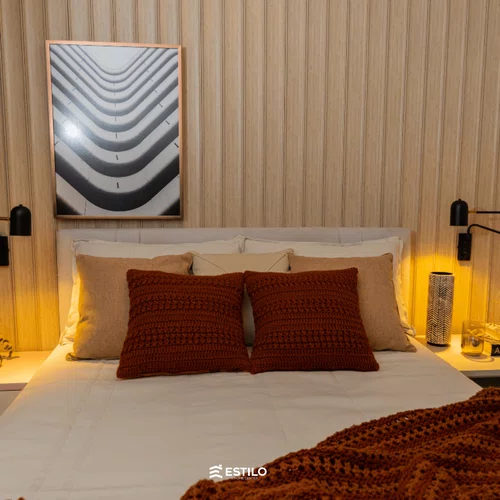 Painel Ubá Santa Luzia em Poliestireno Barra 2,80m - Carvalho