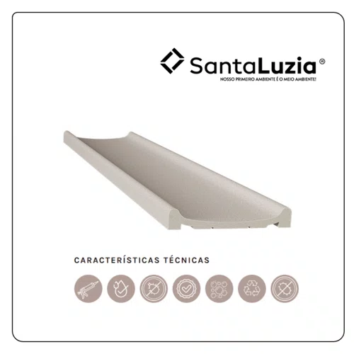 Painel Ubá Santa Luzia em Poliestireno Barra 2,80m - Couro Gelo