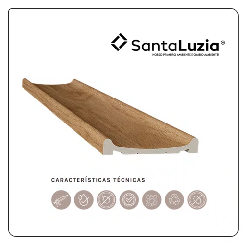 Painel Ubá Santa Luzia em Poliestireno Barra 2,80m - Freijo