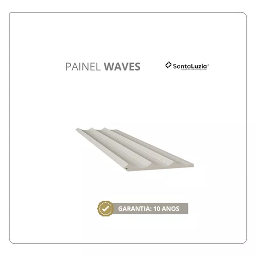 Painel Waves 155 Santa Luzia Br 15cm - Branco
