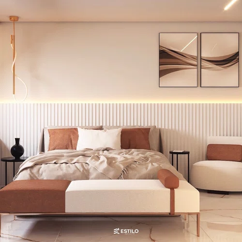 Painel Waves 155 Santa Luzia Br 15cm - Branco