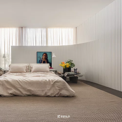 Painel Waves 155 Santa Luzia Br 15cm - Branco