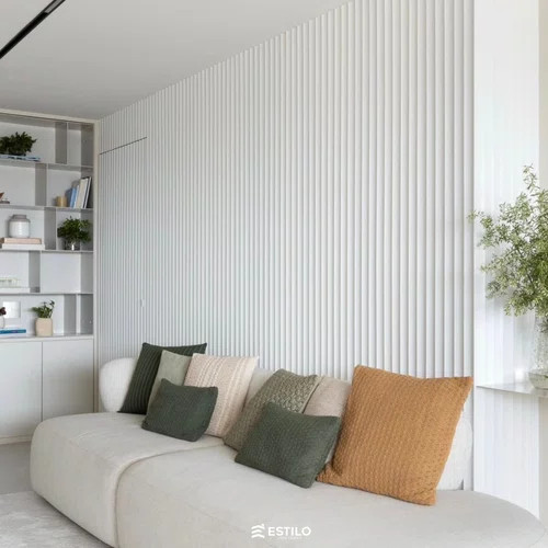 Painel Waves 155 Santa Luzia Br 15cm - Branco