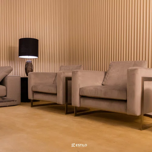 Painel Waves 155 Santa Luzia Br 15cm - Champanhe