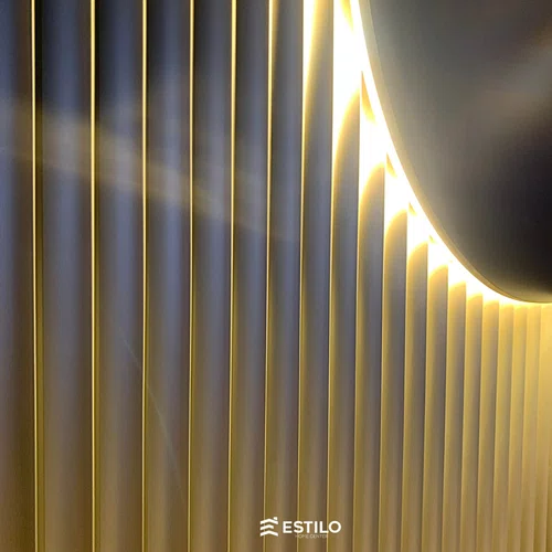 Painel Waves 155 Santa Luzia Br 15cm - Champanhe