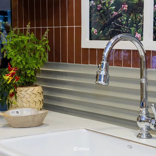 Painel Waves 155 Santa Luzia Br 15cm - Cinza Glacial