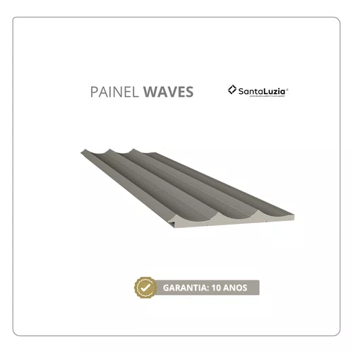 Painel Waves 155 Santa Luzia Br 15cm - Cinza Titanium