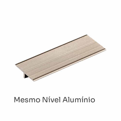 Perfil Alumínio T Junção Champanhe