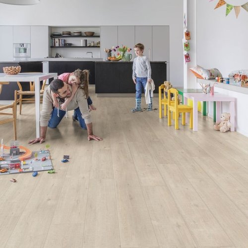 Piso Laminado Quick Step Impressive Carvalho Bege Serrado 01857 Cx 1,84m²