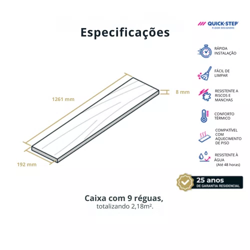Piso Laminado Quick Step Nesto Brisa de Verao NES897 Cx 2,18m²