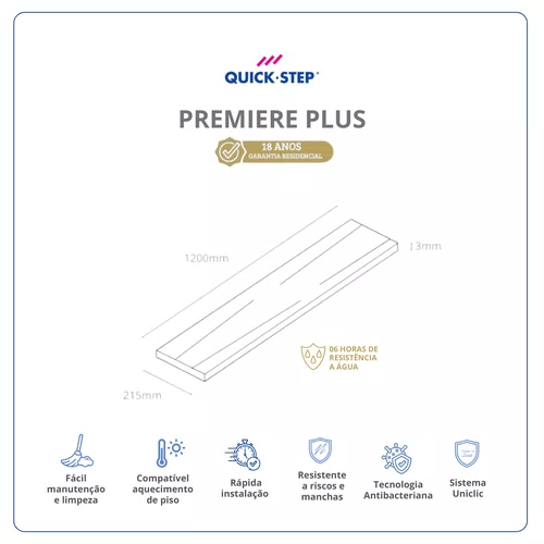 Piso Laminado Quick Step Premiere Plus Ipê Abano QPR8005Cx 2,84m²