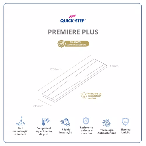 Piso Laminado Quick Step Premiere Plus Malta QPR1067 Cx 2,84m²