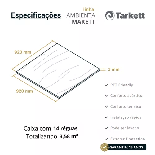 Piso Vinilico Ambienta Make It 92 x 92cm - Dark Purple Cx 3,38m²