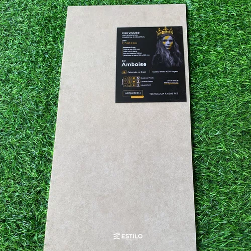 Piso Vinílico Arquitech Château 3mm 92 x 92 cm - Amboise Cx 5,08m²
