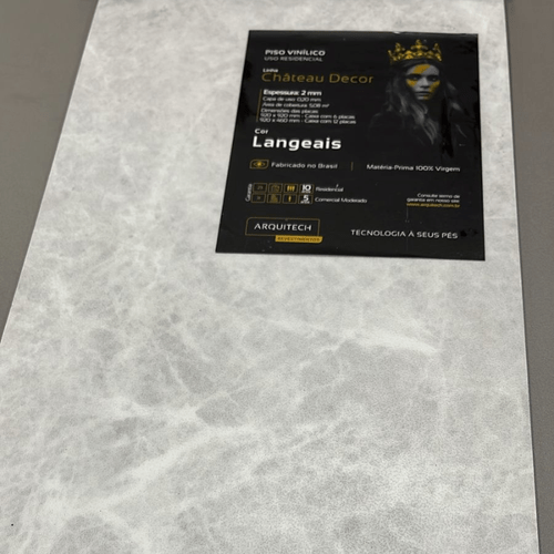 Piso Vinílico Arquitech Château Decor 2mm 92 x 92 cm - Langeais Cx 5,08m²