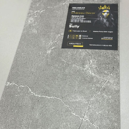 Piso Vinílico Arquitech Château Decor 2mm 92 x 92 cm - Sully Cx 5,08m²