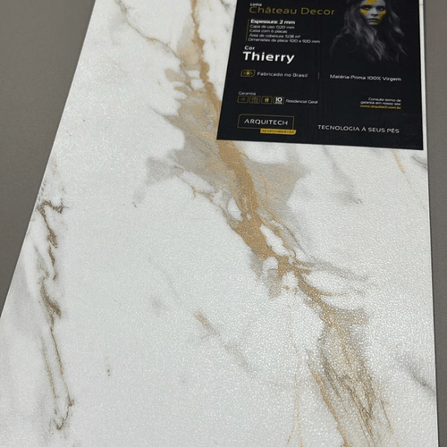 Piso Vinílico Arquitech Château Decor 2mm 92 x 92 cm - Thierry Cx 5,08m²