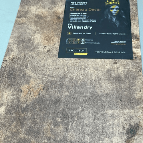 Piso Vinílico Arquitech Château Decor 2mm 92 x 92 cm - Villandry Cx 5,08m²