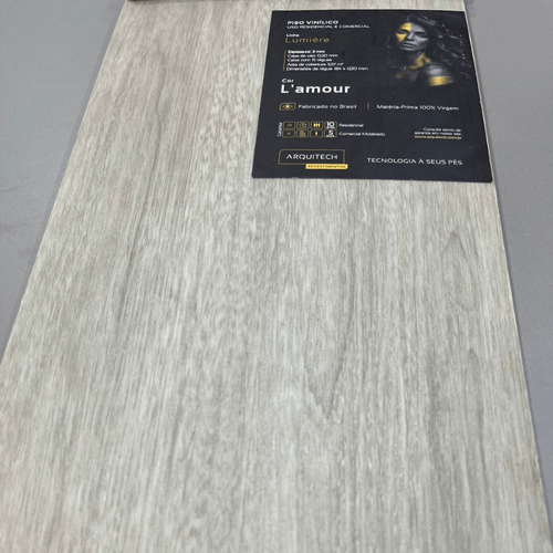 Piso Vinílico Arquitech Lumiere 3mm - Lamour Cx 3,37m²