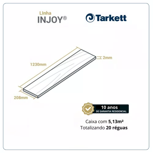 Piso Vinílico Tarkett Injoy 2mm - Papoula Cx 5,13m²