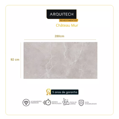 Revestimento de Parede Vinílico Arquitech Château Mur 2mm - Anglais Cx 5,15m²