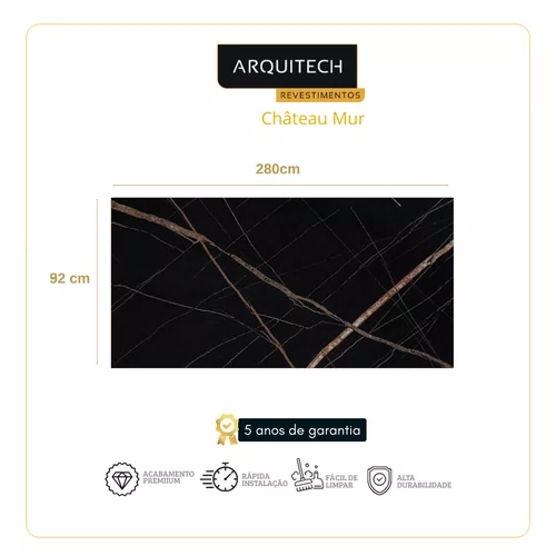 Revestimento de Parede Vinílico Arquitech Château Mur 2mm - Giverny Cx 5,15m²
