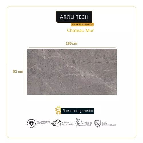 Revestimento de Parede Vinílico Arquitech Château Mur 2mm - Sully Cx 5,15m²