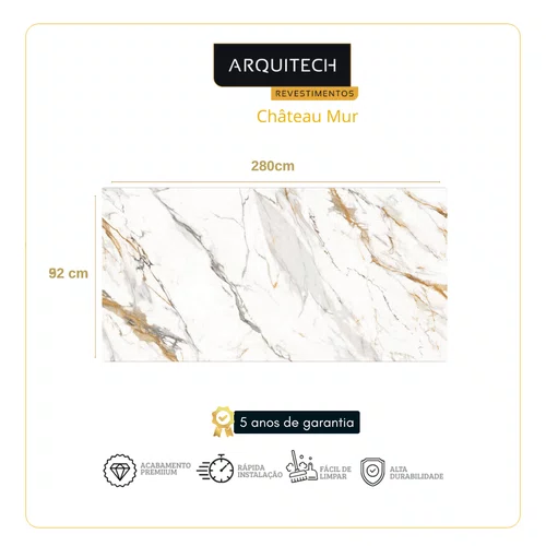 Revestimento de Parede Vinílico Arquitech Château Mur 2mm - Thierry Cx 5,15m²
