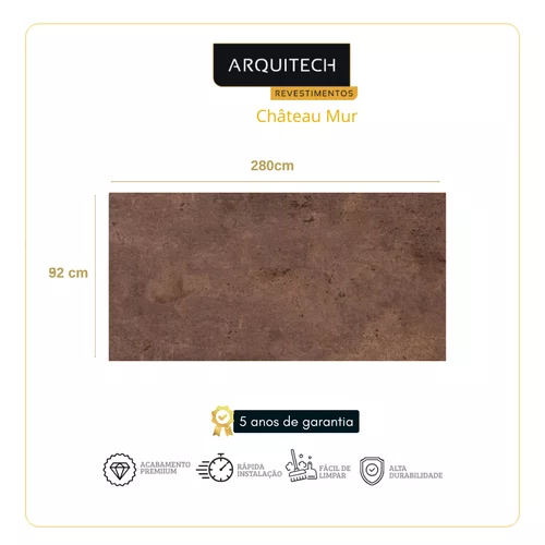 Revestimento de Parede Vinílico Arquitech Château Mur 2mm - Villandry Cx 5,15m²